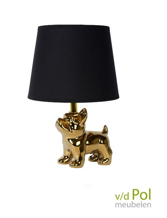 Tafellamp gouden hond