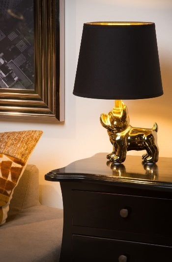 Tafellamp gouden hond