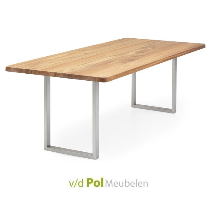 Nouvion tafel recht blad ronde hoek smalle U 140 - 300 cm