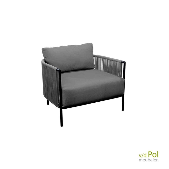 Yoi Umi lounge stoel buiten grijs-zwart