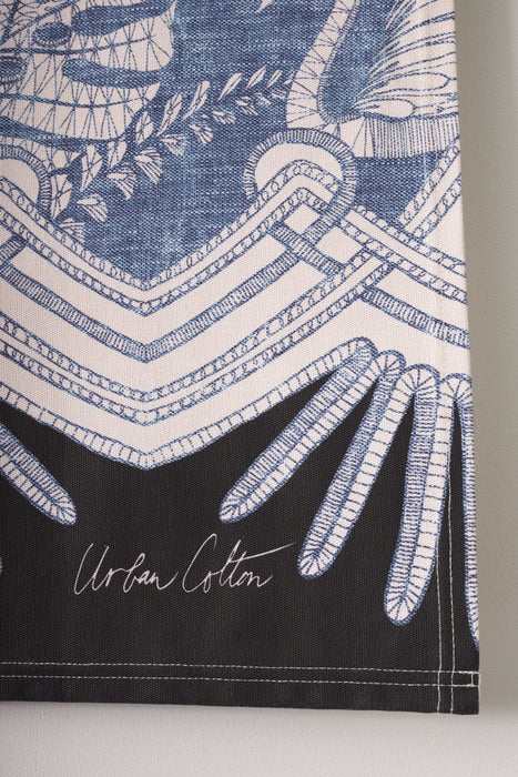 Urban Cotton wandkleed Blue Denim