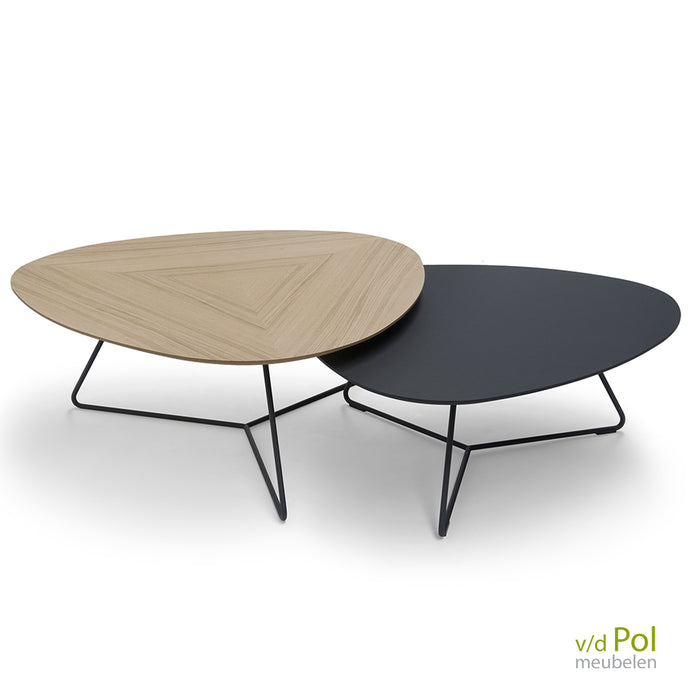 Set Twinny Salontafels | Eiken Fineer & Zwart Fenix