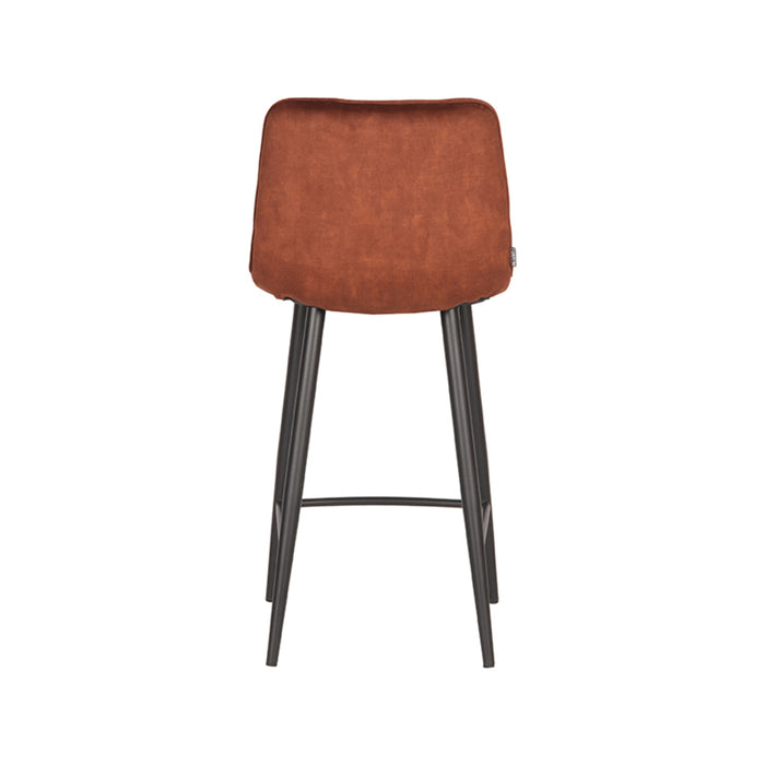Rust Velours Barstoel Jelt - LABEL51 - Zithoogte 65 cm