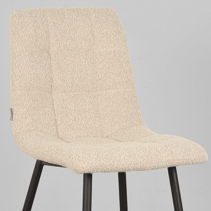 LABEL51 Eetkamerstoel Juul - Zand - Boucle | Set van 4 stuks