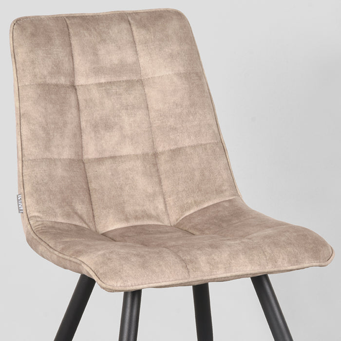 LABEL51 Eettafelstoel Jelt - Zand - Velours | set van 4