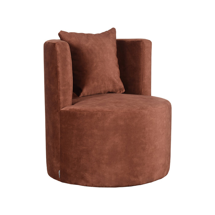 LABEL51 Fauteuil Evy - Rust - Velours 65 cm