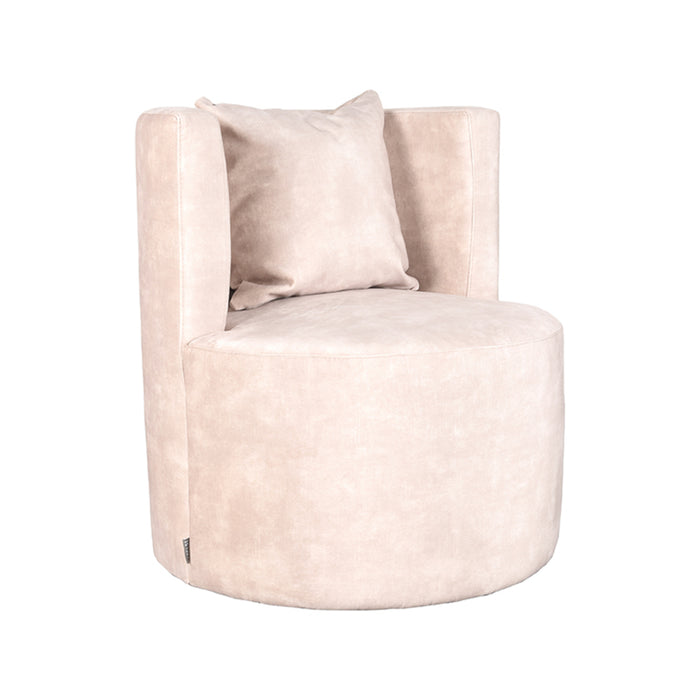 LABEL51 Fauteuil Evy - Natuurlijk - Velours 65 cm