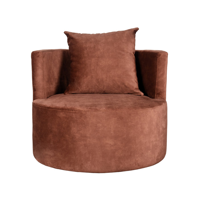 LABEL51 Fauteuil Evy - Rust - Velours 90 cm
