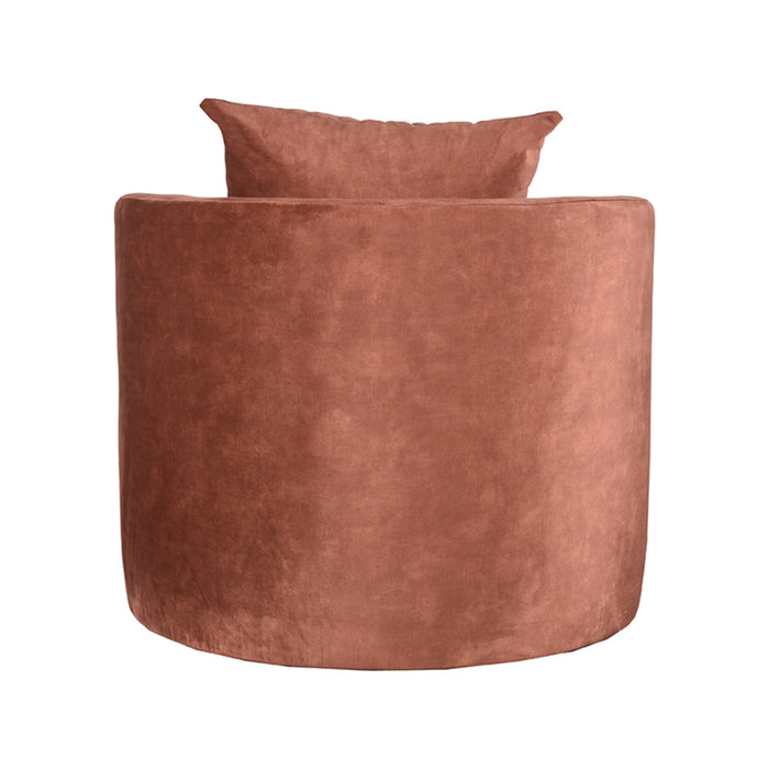 LABEL51 Fauteuil Evy - Rust - Velours 90 cm