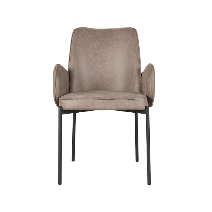 Eettafelstoel LABEL51 Joni - Taupe - Microfiber