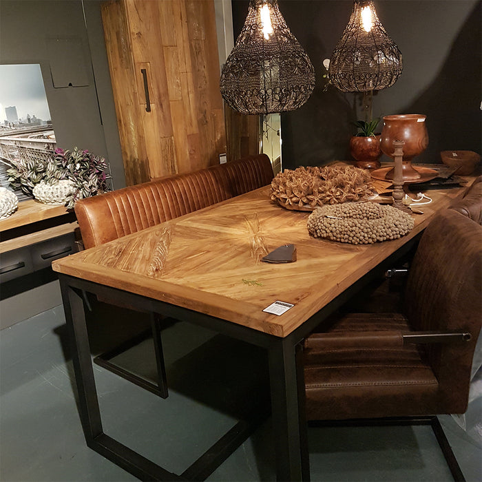 Mascio tafel hout mozaiek 200 x 100 cm