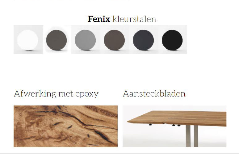 Nouvion eiken tafel verjongd schuine houten poot