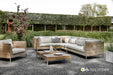 Long Island Applebee loungeset met  loungestoel en kussens in natural oak