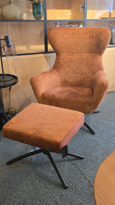 Showmodel Bree’s New World Layla draaifauteuil met voetenbank