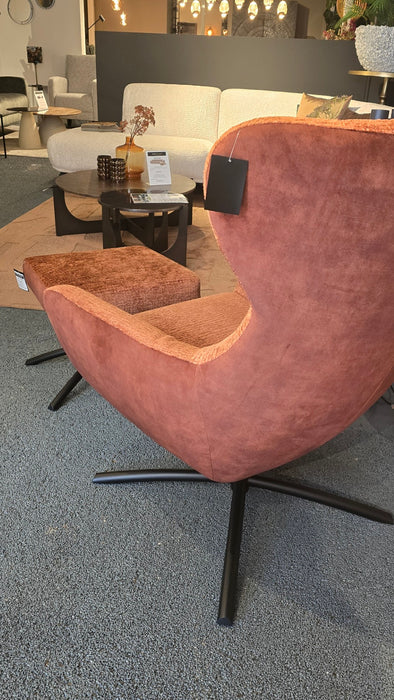 Showmodel Bree’s New World Layla draaifauteuil met voetenbank