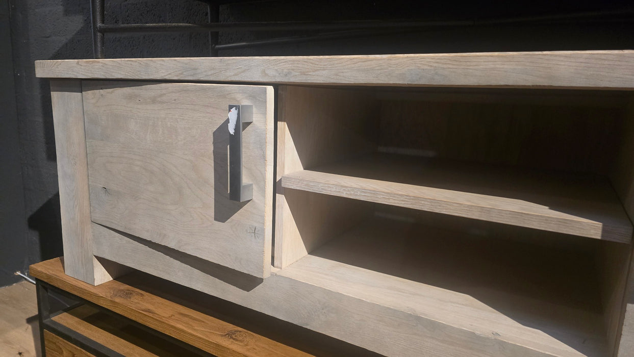 TV-meubel eikenhout whitewashed 180 cm - Showmodel