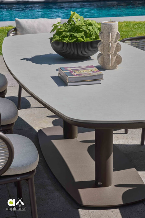 false oval tuintafel bronze melville 280 cm