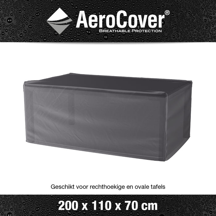 Aerocover rechthoekige beschermhoes tuintafel 200x110x70 cm