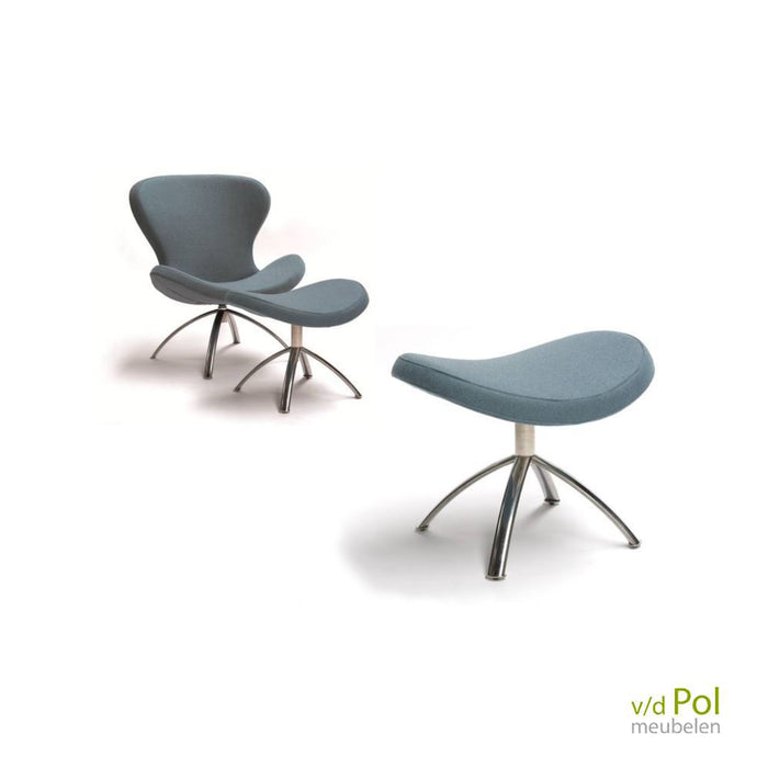 ruby design draaifauteuil met hocker bree's new world