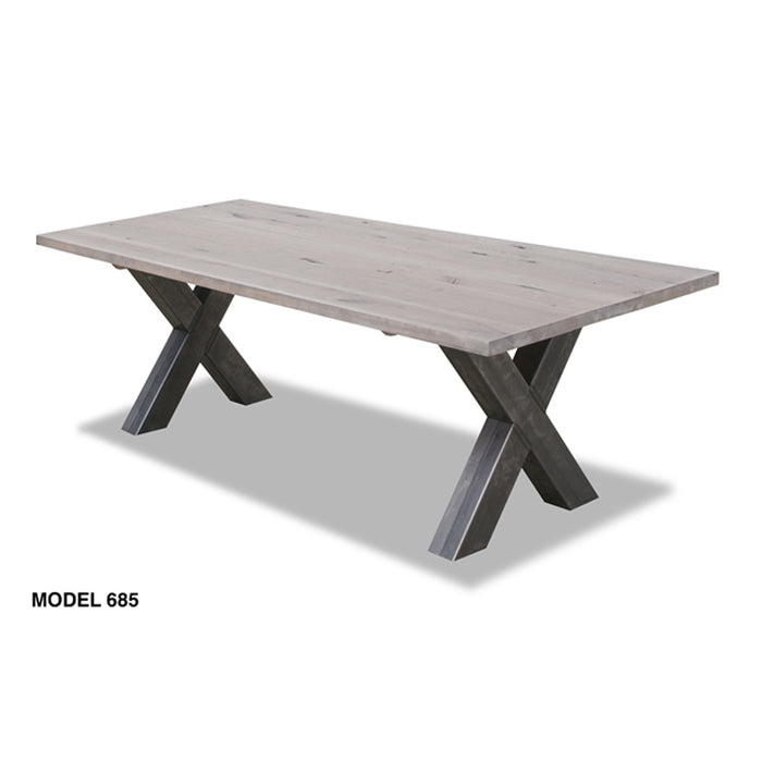 Dutch Oak Steel x poot tafel - veel opties