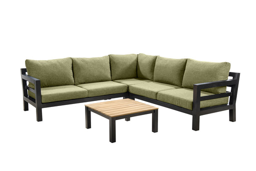 yoi-midori-loungeset-aluminium-zwart-emerald-green-inclusief-teakhouten-salontafe