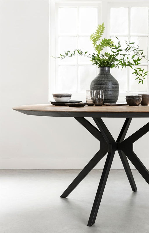 Eettafel Teak Rond Barry 160x78 cm - Rene Houtman Eettafel Teak Rond Barry 160x78 cm - Rene Houtman