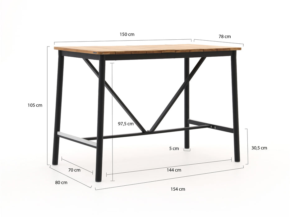 Milou Bartafel tuin 150 cm - Apple Bee outlet
