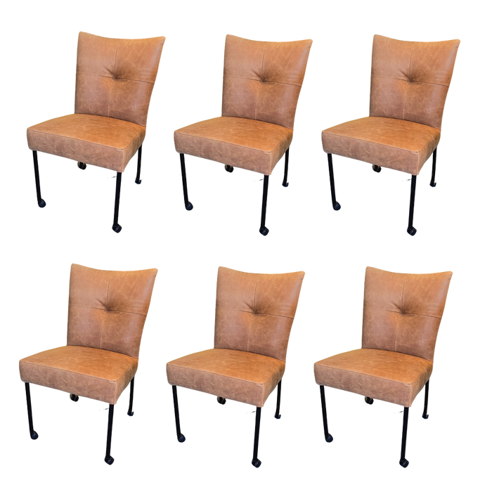 Solo cognac eetkamerstoel Haveco - Set van 6 | Met/zonder arm