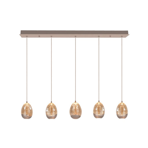 5 lichts egg champagne hanglamp