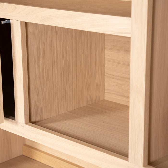 96288-Helsinki-wand-vakken-opberg-kast-150x220cm- naturel-softclose-eiken-fineer-3deuren-2laden-6open-vakken-utrecht-eleonora