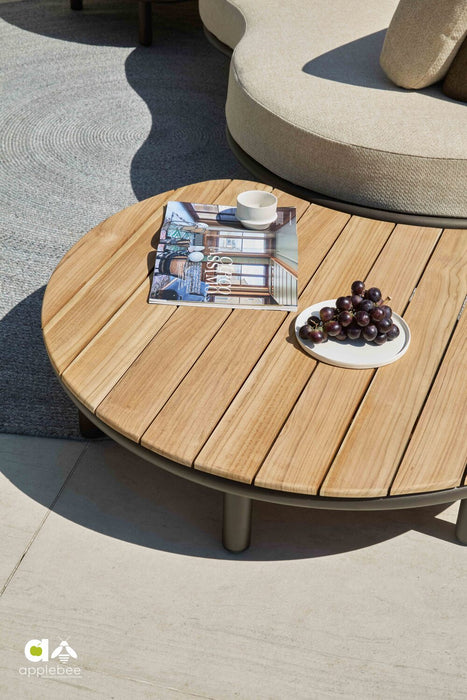 AppleBee Moon Island Bronze teak salontafel voor buiten