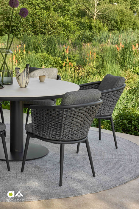 ronde melville tafel zwart 140 cm apple bee