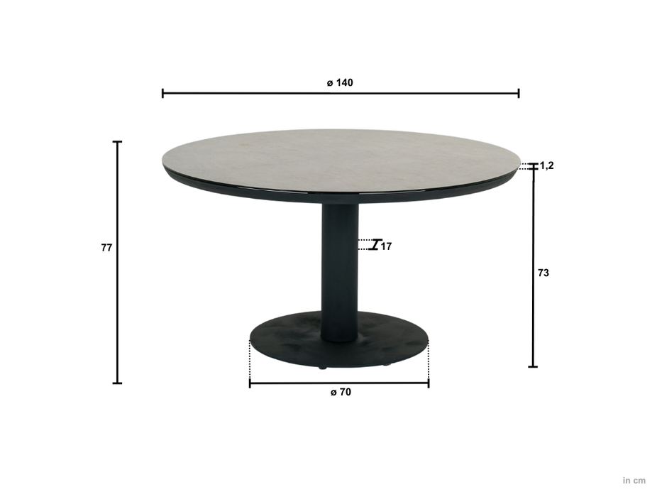 Apple Bee ronde tuintafel 140cm