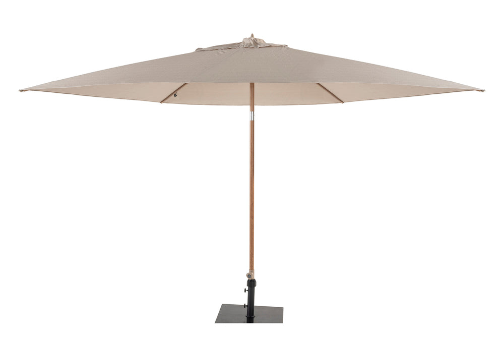 Azzurro parasol Ø300 cm Woodlook frame Sand 4 seasons outdoor