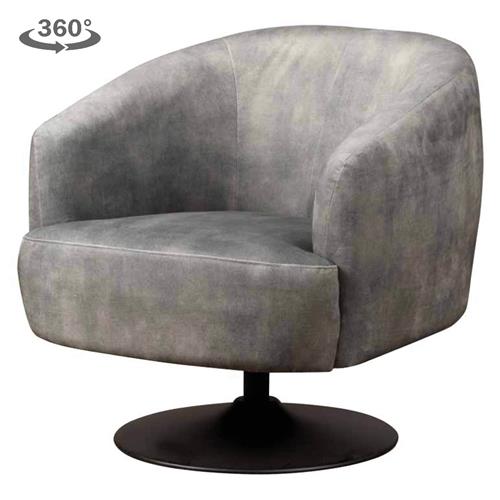 Barga kleine fauteuil met armleuning - goud/groen/grijs