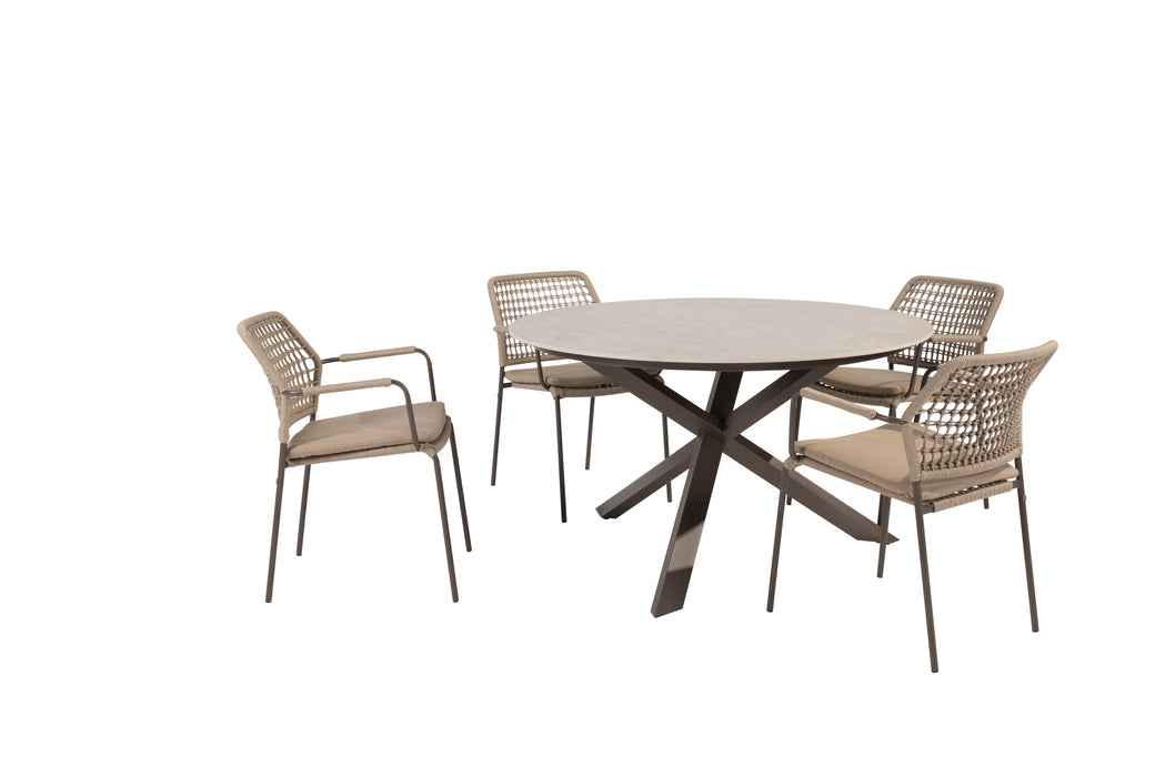 Barista dining set terre Prado dining table ceramic top 4 seasons outdoor