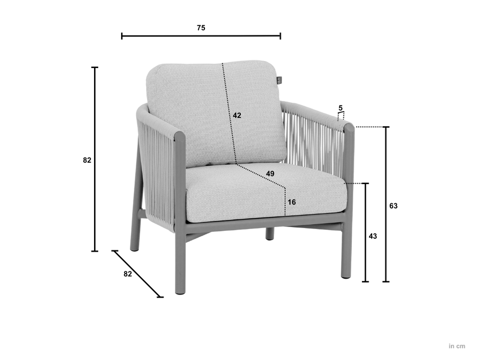 bora bora loungechair applebee afmetingen
