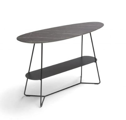 Bree's New world Side Table desk Marmerlook HPL Pulpis dark