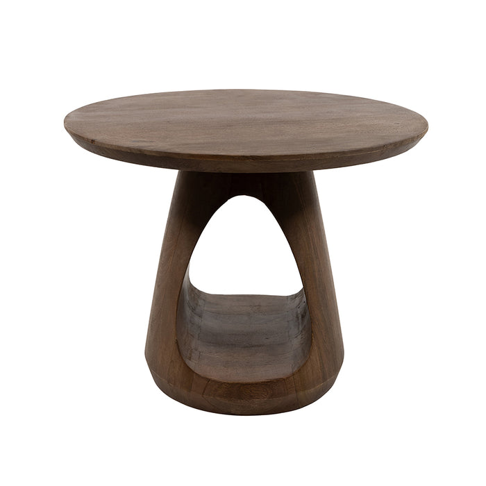 Bremen_salontafel_set_ Ø60, H45, Brown Walnut_organisch_Bilthoven_Modern_bruin