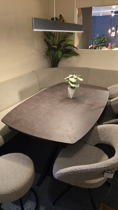 Bronze uitschuifbare eettafel hpl mira