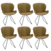Butterfly eetkamerstoelen – Set van 6 in Lucca Avocado leer