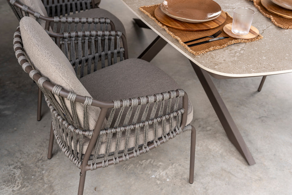 Capalbio dining chair with Prado table Terre taste 4 so