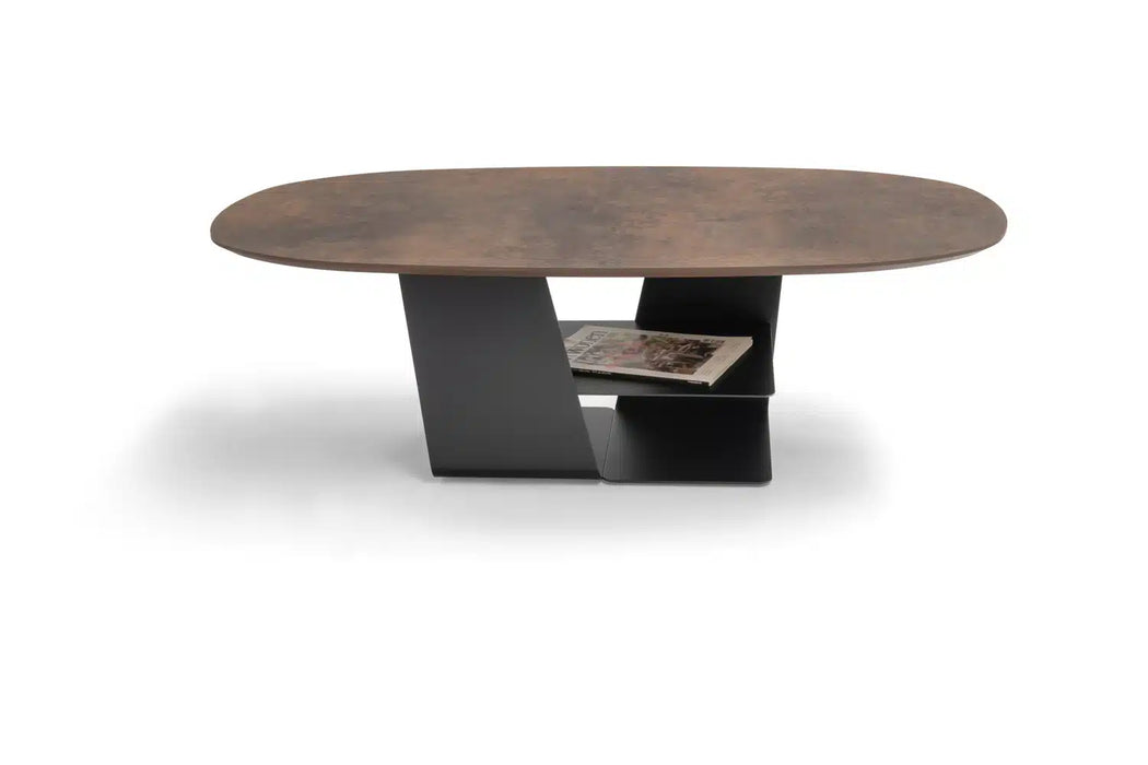 Choq-salontafel-met-lectuurbakje-hpl-brons-frame-zwart