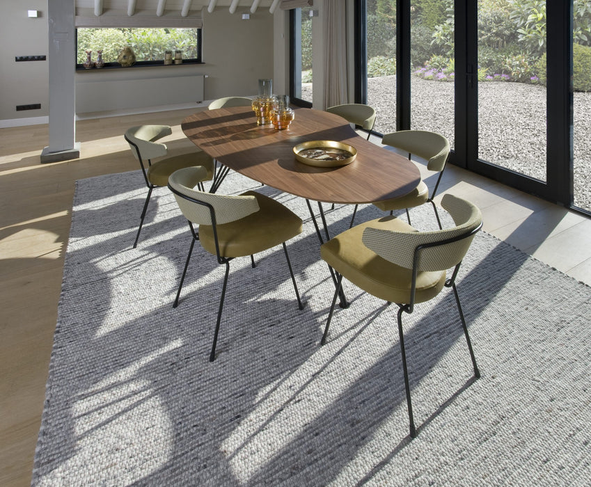 Cloudy eettafel noten Slice eetkamerstoelen modern design bree's new world