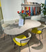 Cloudy design eettafel half rond Brees new world marmerlook