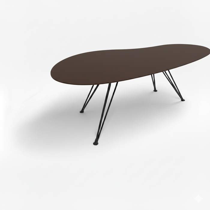 Cloudy organische eettafel cacao kleurig brees new world