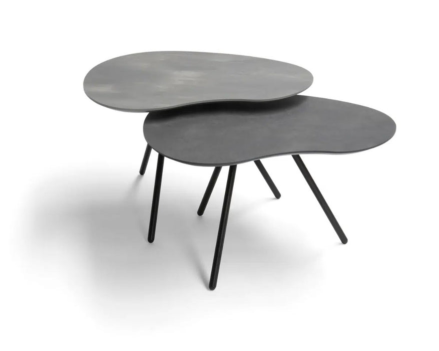 Cloudy Hoektafel HPL Plastica in betonlook