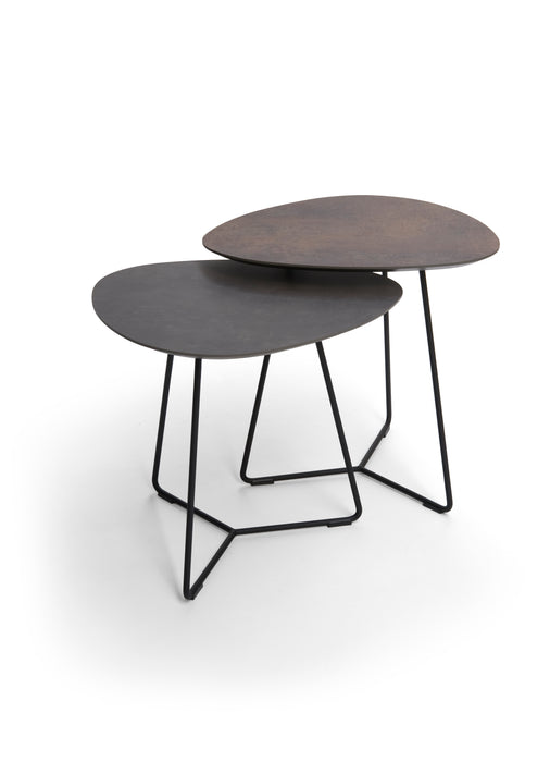 Twinny hoektafelset HPL brons & agaatgrijs