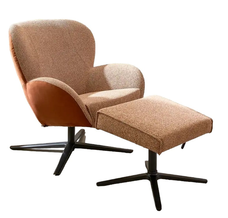Fauteuil Legendary Brees new world met voetenbankje of hocker draaibaar