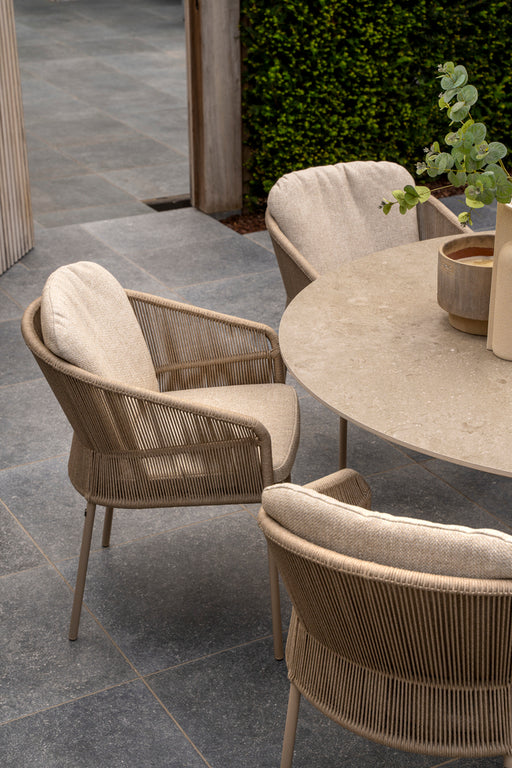 Florence dining set latte met Prado tafel tuin taste 4 seasons outdoor